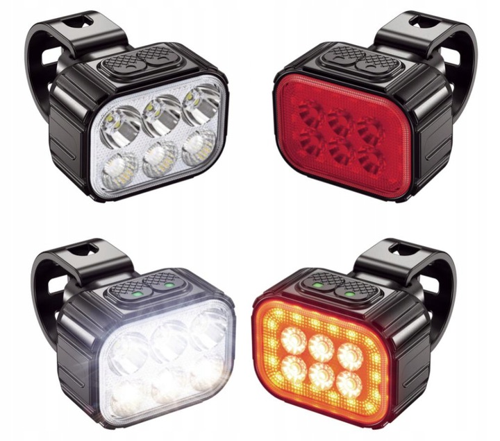 LAMPKA ROWEROWA x2 PRZÓD TYŁ SPECTER IGO 500lm NEW