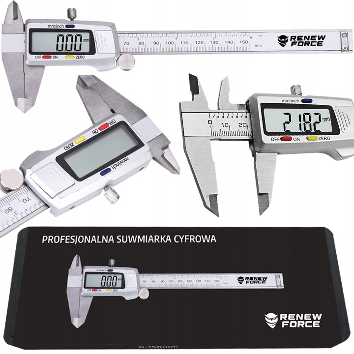 DOKŁADNA Suwmiarka elektroniczna ZE STALI NIERDZEWNEJ cyfrowa 0-150mm