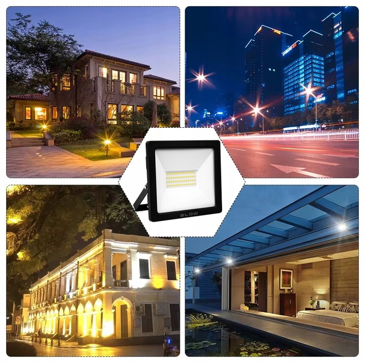 HALOGEN LAMPA ROBOCZA LED NAŚWIETLACZ REFLEKTOR ZEWNĘTRZNY 50W IP65