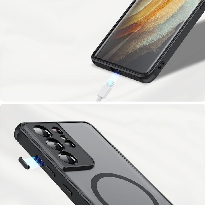 Etui do Samsung Galaxy S21 Ultra, matt case, magnetyczne do Magsafe