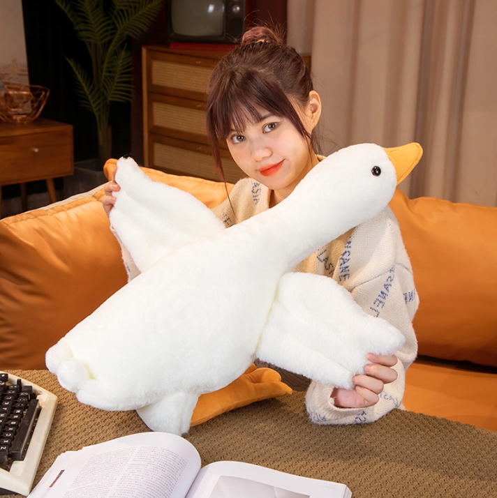 MASKOTKA PODUSZKA PLUSZAK GĘŚ PLUSZOWA XXL 90cm