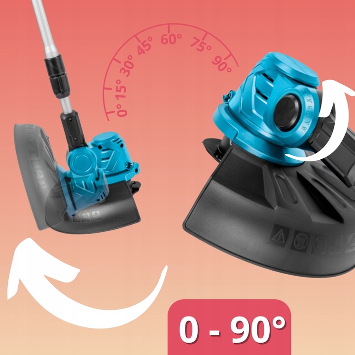 PODKASZARKA AKUMULATOROWA ELEKTRYCZNA MOCNA KOSA DO TRAWNIKA ZESTAW 2X