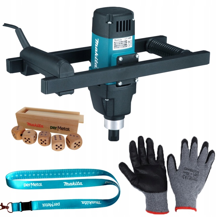 MAKITA UT1400 MIESZARKA ELEKTRYCZNA 1300W M14 140MM + GRATISY