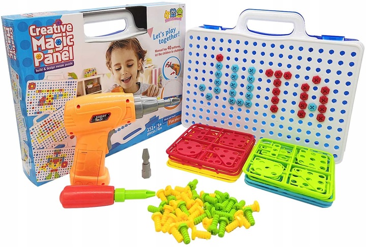 KLOCKI KONSTRUKCYJNE WKRĘTARKA ŚRUBKI WIERTARKA