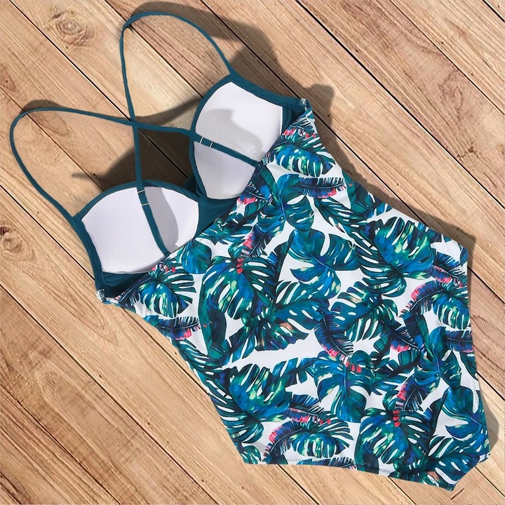 Jednoczęściowy strój kąpielowy niebieski XL (S155)