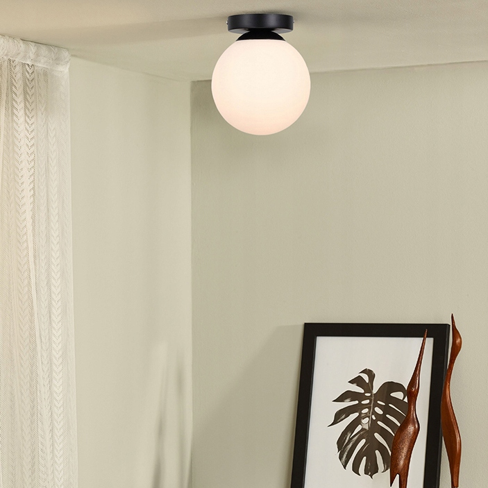 Klosz SZKLANY do lamp na E27 KULA szklana pełna biała 14cm