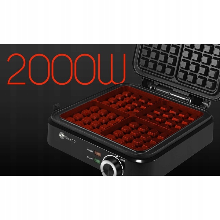 GOFROWNICA 4 DUŻE GOFRY REGULACJA TEMPERATURY NIEPRZYWIERAJĄCE PŁYTY