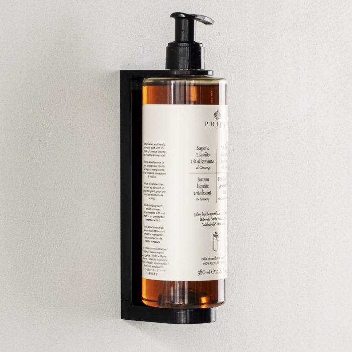 UCHWYT ŚCIENNY NA DOZOWNIK MYDŁA BALSAMU ŻELU PRIJA MOCNY + TAŚMA 3M