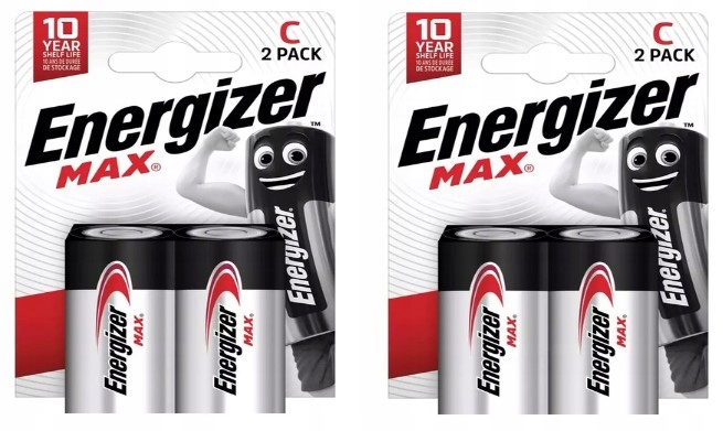 4x ENERGIZER MAX LR14 C Bateria Alkaliczna