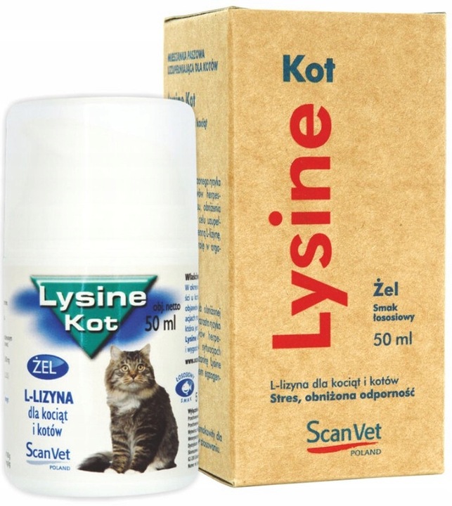 SCANVET LYSINE KOT ŻEL Z LIZYNĄ Dla kotów 50ml