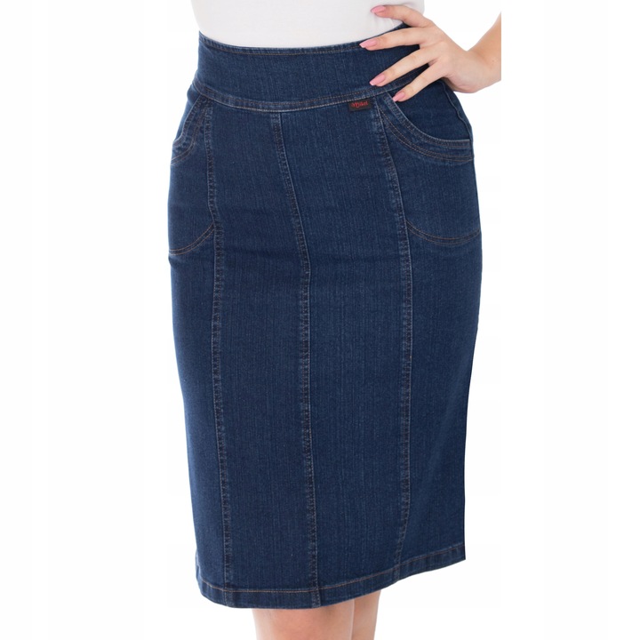 SPÓDNICA JEANS MIDI (38-54) KOLORY r.44