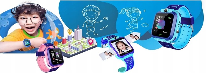 SMARTWATCH LOKALIZATOR DLA DZIECI ZEGAREK SMART WATCH LATARKA KOLORY