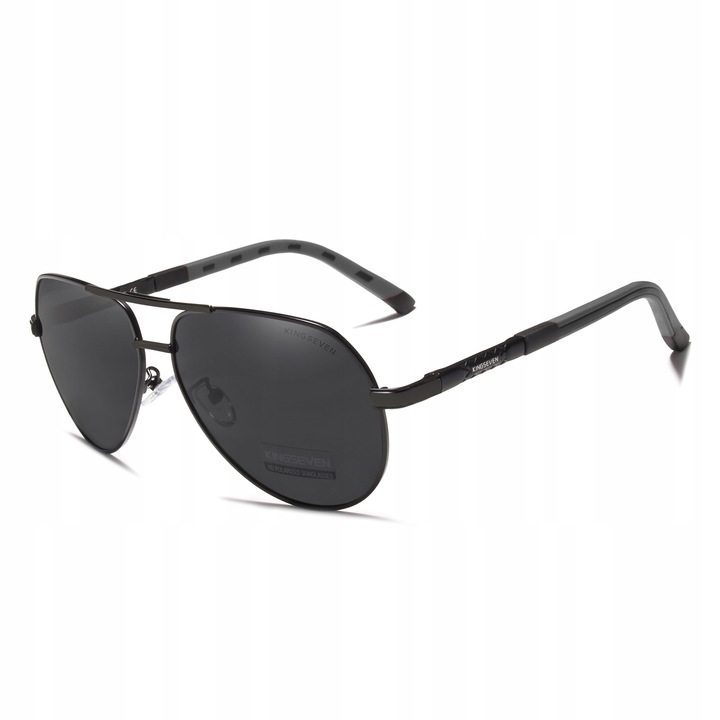 Okulary Przeciwsłoneczne Męskie UV400 PILOTKI Polaryzacyjne KINGSEVEN Etui