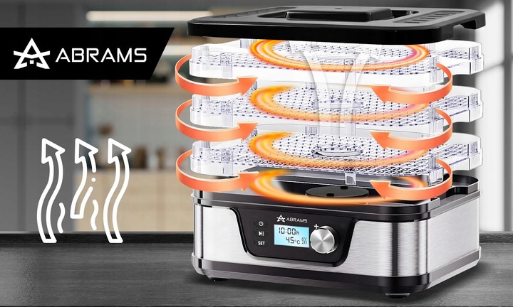 SUSZARKA DO GRZYBÓW WARZYW I OWOCÓW 600W REGULACJA TEMPERATURY TIMER 5