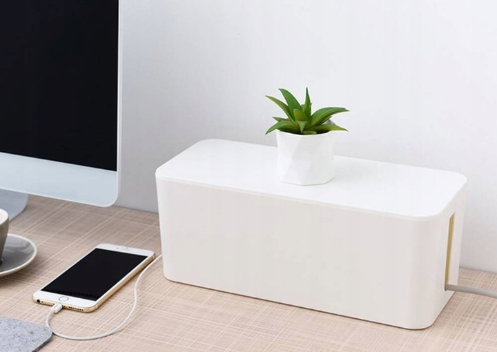 POJEMNIK ORGANIZER NA KABLE PUDEŁKO LISTWY KABLI L