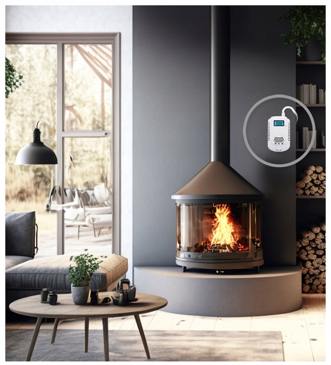 Czujnik Detektor Tlenku Węgla Czadu Gazu Alarm Certyfikowany czujka