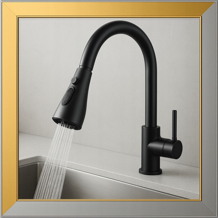 PRZEDŁUŻACZ KRANU KUCHENNEGO AERATOR PERLATOR 3 FUNKCJE 360° CZARNY