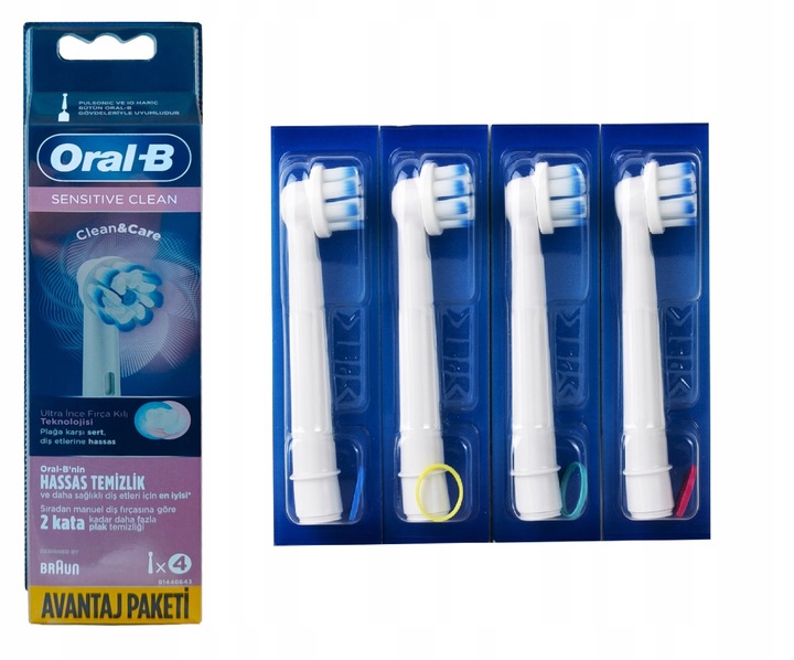 Końcówki Oral-B Sensitive Clean 4sztuki