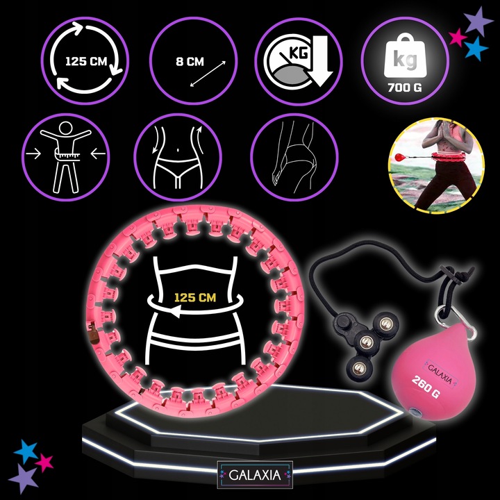 HULA HOP Z OBCIĄŻENIEM HULAHOP Odchudzające Obciążnikiem Smart z