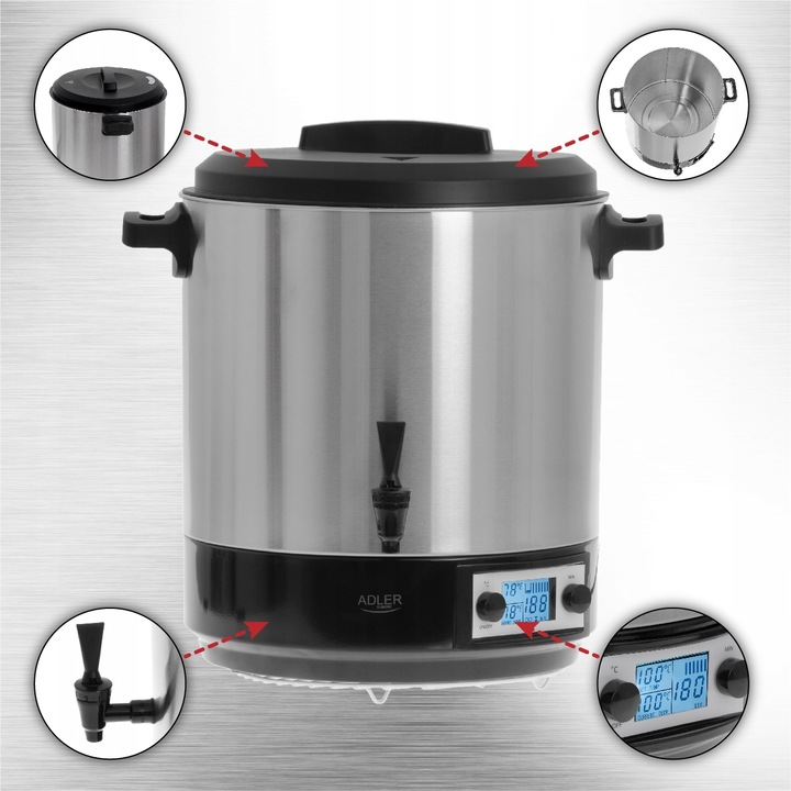 GARNEK ELEKTRYCZNY PODGRZEWACZ WARNIK 28L 2600W