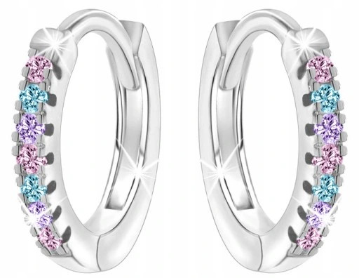 KOLCZYKI SREBRNE DLA DZIEWCZYNKI KÓŁKA koła SREBRO