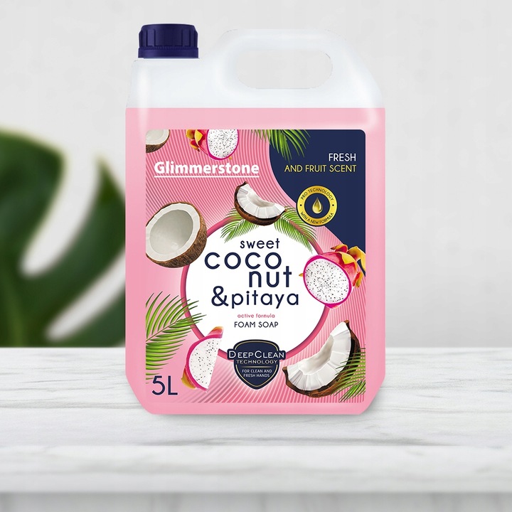 MYDŁO W PIANCE PIANIE ŚWIEŻY KOKOS I PITAJA DO DOZOWNIKÓW SPIENIAJĄCYCH 5L