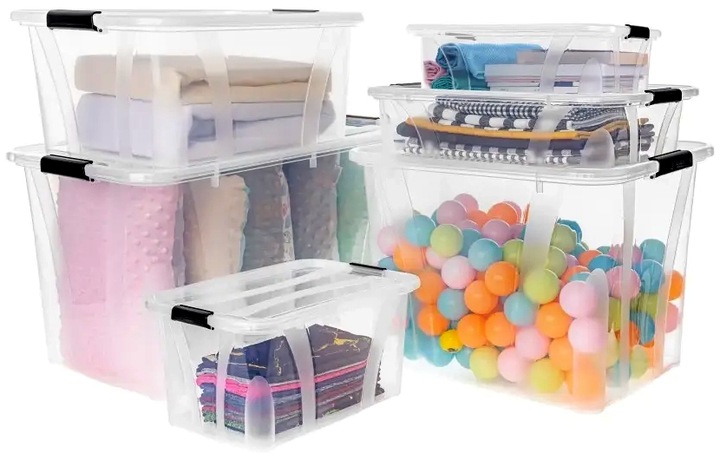 KON-PLAST - Pojemnik na zabawki plastikowy - SOLIDNY - pudełko kosz -