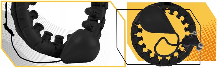 HULA HOP Z OBCIĄŻENIEM Odchudzające Obciążnikiem Smart z Wypustkami HULAHOP