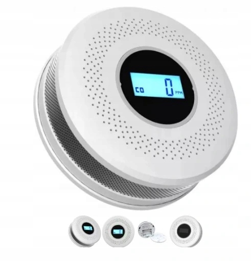 Czujnik czadu i dymu detektor tlenku węgla CO GAZU BEZPRZEWODOWY LCD