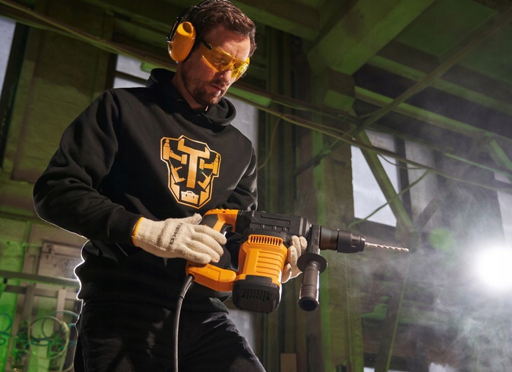 MŁOT UDAROWY OBROTOWY MŁOTOWIERTARKA SDS PLUS 1500W REGULACJA OBROTÓW