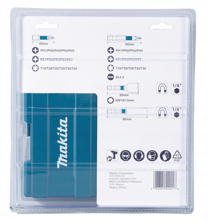 MAKITA B-66880 ZESTAW BITÓW / NASADEK UDAROWYCH IMPACT BLACK 35 SZT.