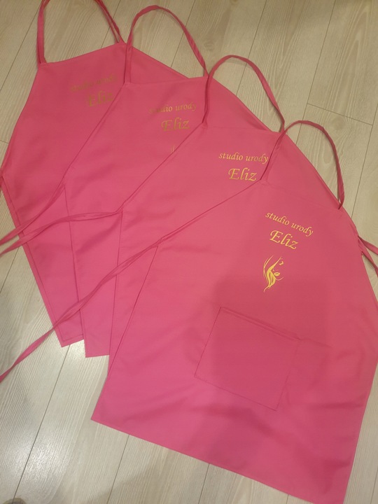 fartuch fartuszek kosmetyczny flex nadruk logo napis nazwa imię prezent