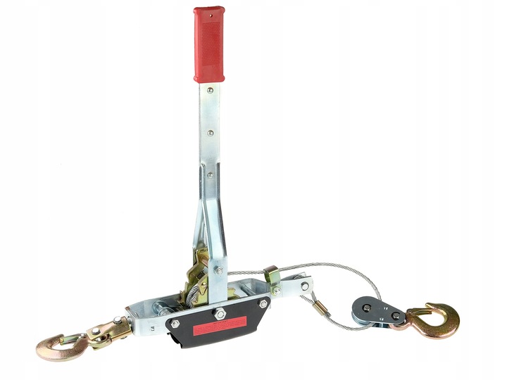 WYCIĄGARKA RĘCZNA LINOWA WCIĄGARKA PRZECIĄGARKA 4T 4000kg 3 HAKI