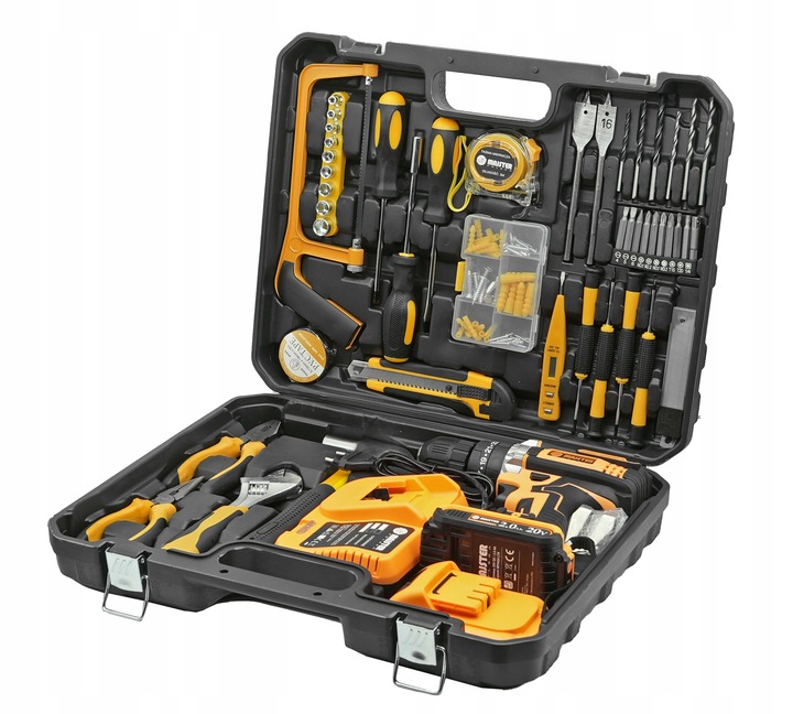 UDAROWA Wiertarka Wkrętarka AKUMULATOROWA WALIZKA 2xAKU 20V BITY