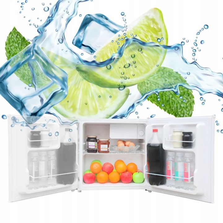 Mini lodówka mała chłodziarka podblatowa zamrażarka biała hotelowa 46