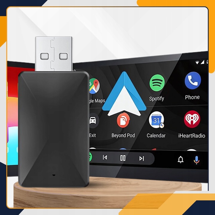 MINI ADAPTER ANDROID AUTO BEZPRZEWODOWY CARPLAY WIFI BLUETOOTH + USB C