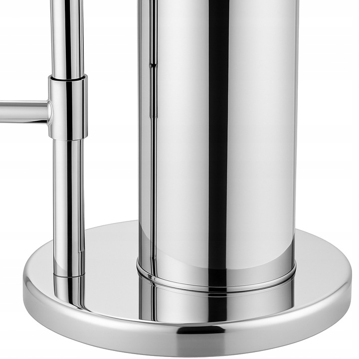 Stojak z uchwytem na papier toaletowy i szczotka do WC zestaw chrom YOKA