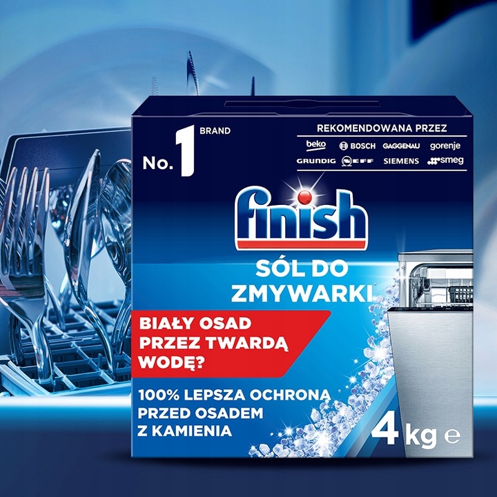 Finish sól do zmywarki ochronna gruboziarnista do zmiękczania wody 4 kg
