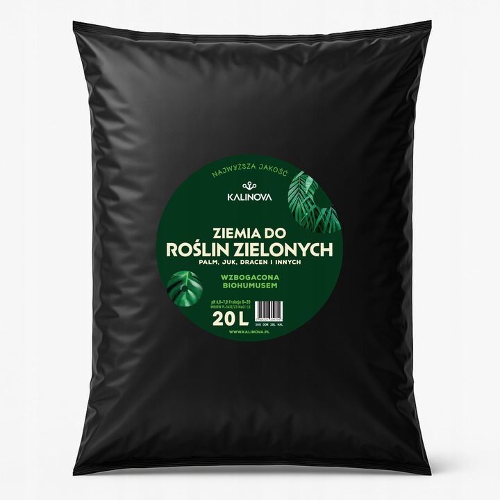 Podłoże Rośliny Zielone do Palm Juk Dracen Monstery Zamiokulkasa