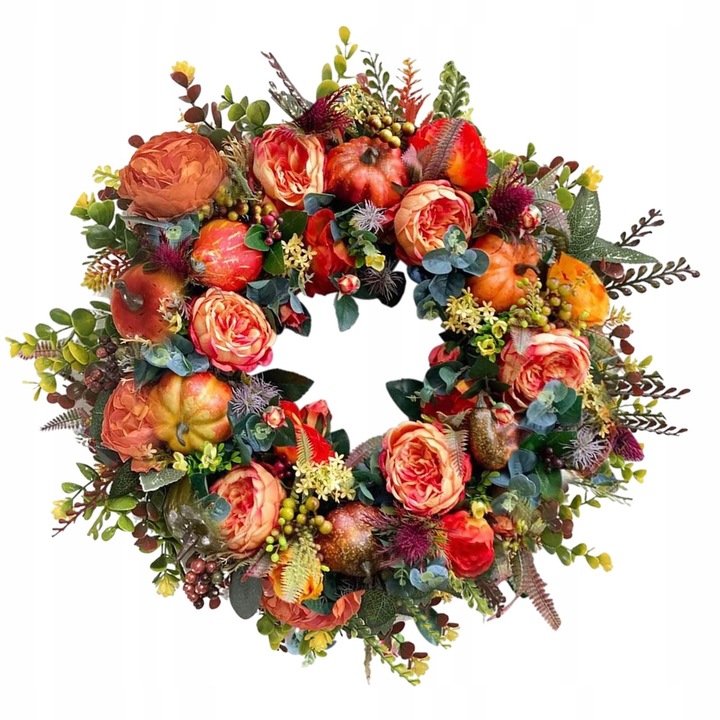 Wieniec na Święto Dziękczynienia Jesienny wieniec na drzwi Trwały