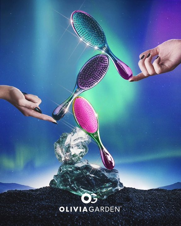 Szczotka Olivia Garden Aurora Violet włosie dzika