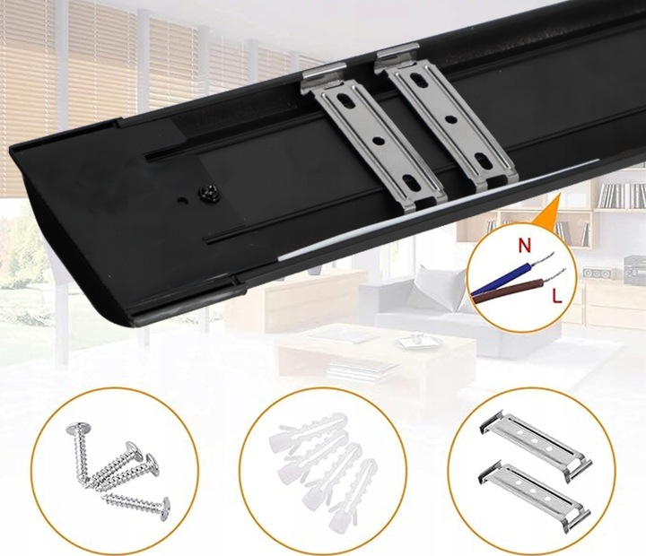 Lampa LED 45W 150cm Oprawa Sufitowa Natynkowa Do Garażu Warsztatu