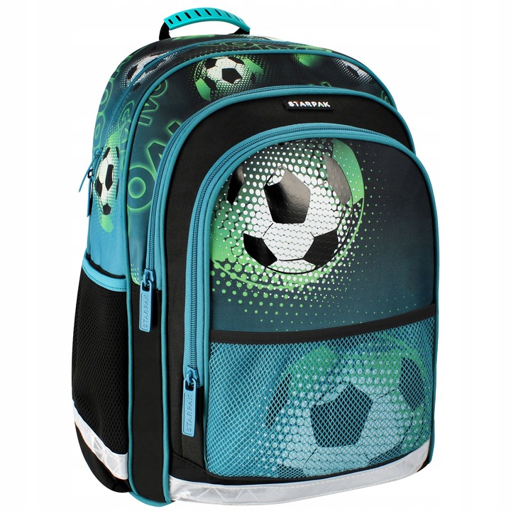 PLECAK SZKOLNY TORNISTER FOOTBALL PIŁKA NOŻNA DLA CHŁOPCA KLASA 1-3 PIÓRNIK
