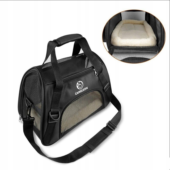 SOLIDNY Transporter dla Kota Psa Zwierząt Torba Podróżna MIĘKKA MATA GRATIS