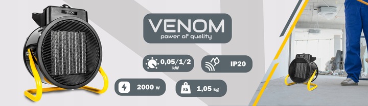 NAGRZEWNICA ELEKTRYCZNA GRZEJNIK 2000W CERAMICZNA FARELKA TERMOSTAT