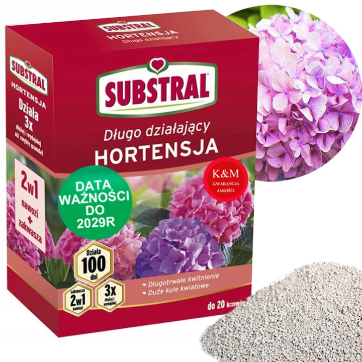 SUBSTRAL 100 DNI DO HORTENSJI 1KG NA KWITNIENIE I PĄKI