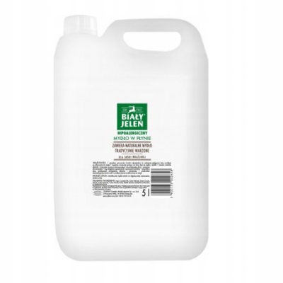 BIAŁY JELEŃ mydło w płynie, skóra wrażliwa ze skłonnością do alergii 5l