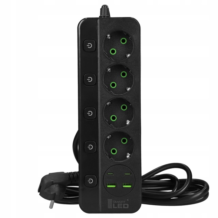 Przedłużacz Listwa Zasilająca Sieciowa 4 Gniazda 230V 3M 4x USB