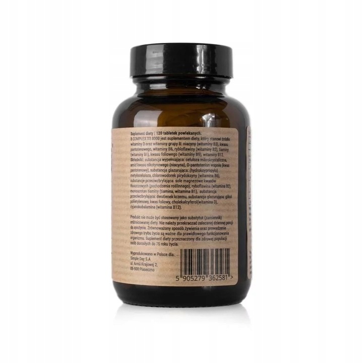 Twój Cel To B COMPLEX D3 8000 witamina z grupy B kompleks - 120 tabletek