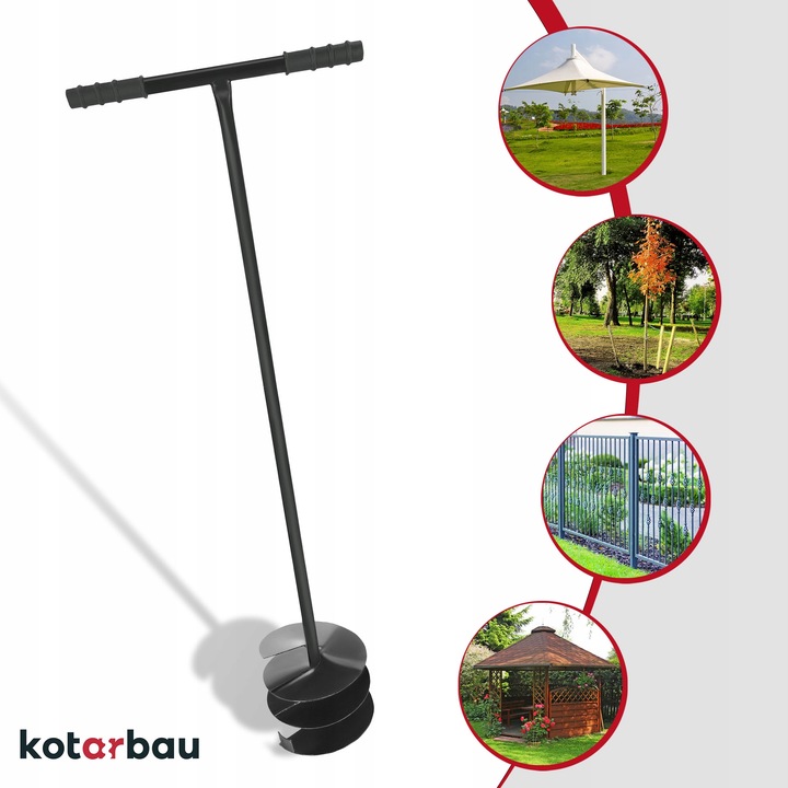 ŚWIDER RĘCZNY DO GLEBY ZIEMI GRUNTU SŁUPKÓW WIERTŁO 170MM DOŁOWNIK